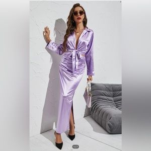 Shirt and skirt purple set. Never worn